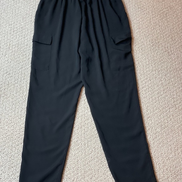 Lush cargo black pull on casual high waist tapered leg pants, sz S, EUC - Picture 7 of 7